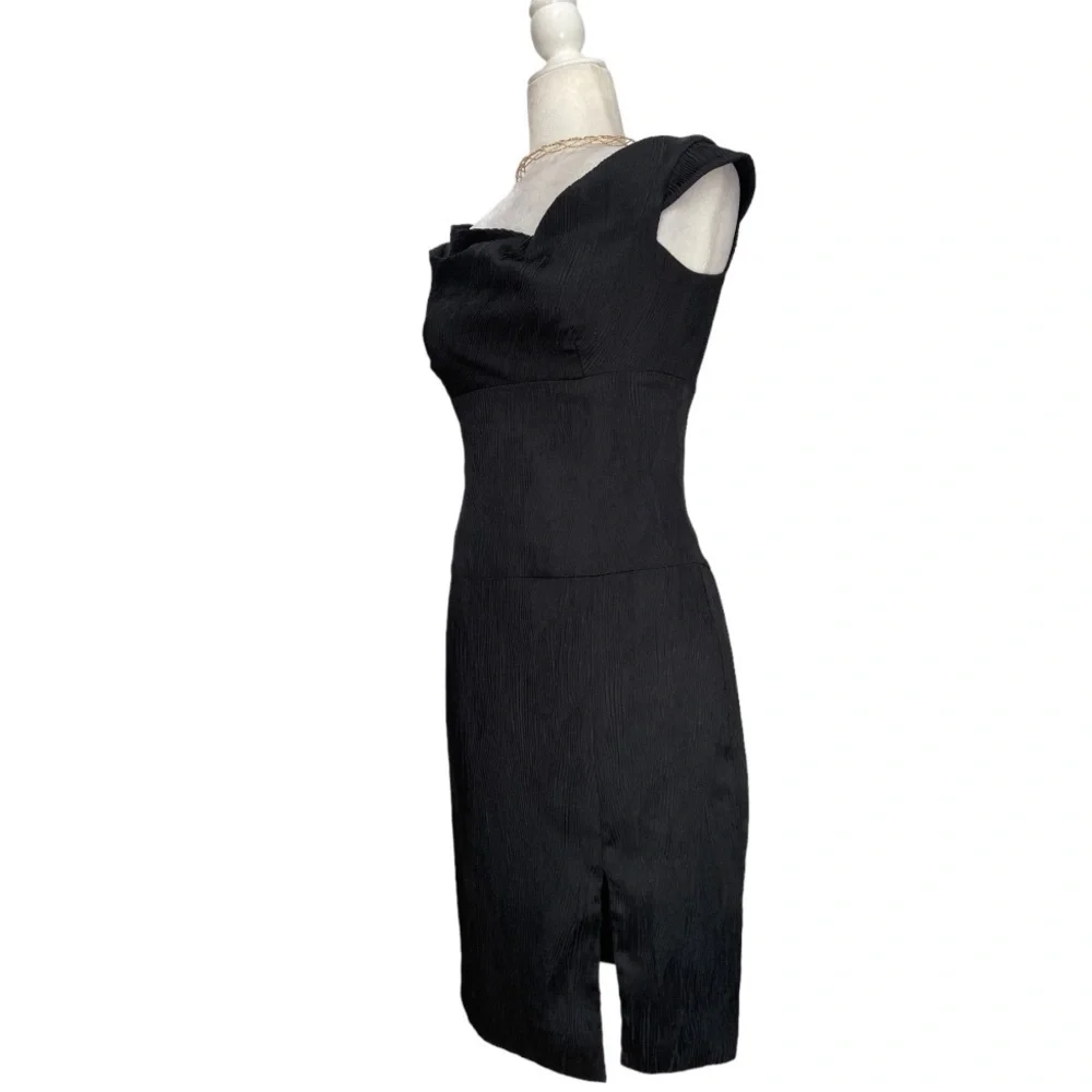 Black Halo Black Sheath Cocktail Dress - Picture 5 of 13